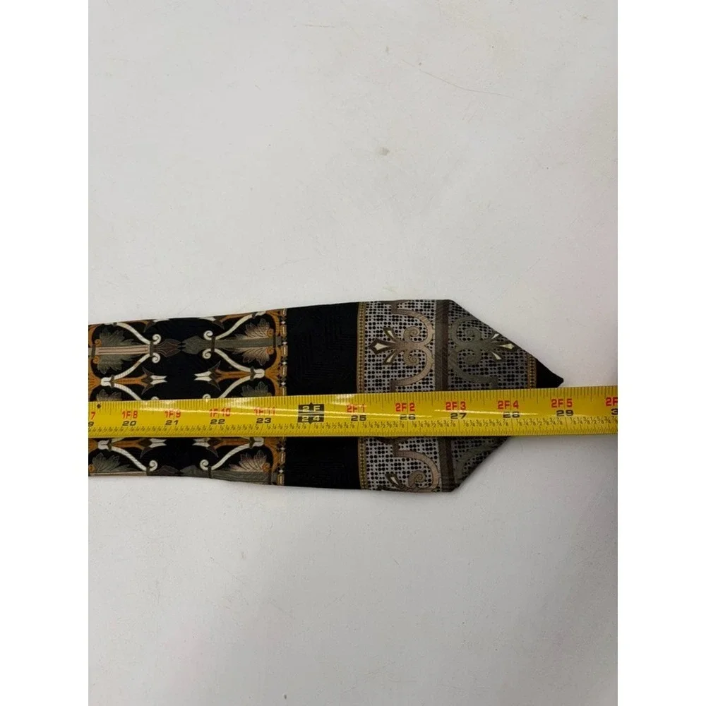 Vintage Givenchy Tie Multicolor‎ Print Classic 100% Silk Geometric Size 58